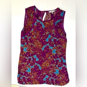 Cabi size M shell tank sleeveless blouse purple turquoise